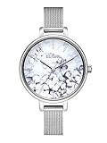 Gehäusegröße 35mm s.Oliver Damen Analog Quarz Uhr mit Edelstahl Armband SO-3785-MQ