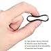 spintenis Tennis Racket Grip Band Rubber Ring Racket Grip Bands-Silicone Band Soft Non-Slip Racket Handle Rubber Ring 5PCS Black