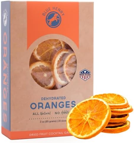 BlueHenry Dehydrated Orange Wheels - 3 oz - 20 slices - Natural Fruit