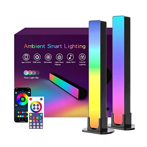 SNADER LED Lightbar, TV Hintergrundbeleuchtung, Gaming Lampe funktioniert RGB Ambient Smart Sync mit Musik und APP Control Steuerung für Gaming, Deko, PC, TV, Raumdekoration