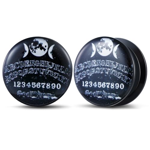 POBAISITER 2 peças de alargadores de orelha de acrílico com rosca interna, epóxi, antialérgicos, ala