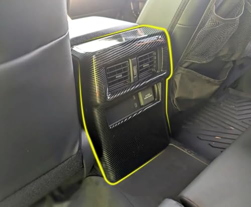 TERDARAY Rear Air Vent Panel Cover Trim Compatible with Toyota New 4Runner 6th Gen. 2025 2026 Rear Anti Kick Trim Interior Car Accessories ABS 1PCS(Carbon Fiber Style)