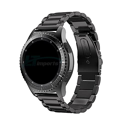 Pulseira 22mm Metal 3 Elos compatível com Samsung Galaxy Watch 3 45mm - Galaxy Watch 46mm - Gear S3