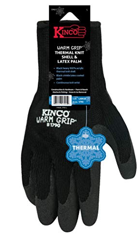 Kinco - Frost Breaker Heavy Thermal Work Gloves, Extra Warm, Latex Grip, (1790)