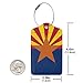 Arizona State Flag Luggage Tag for Suitcase, Women Men Leather Suitcase Tags with Privacy Cover for Travel Bag Cruise