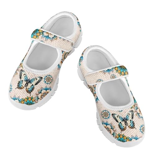 Binienty Girls Mary Jane Sneaker Casual Mesh Flat Shoes Memory Foam Slip on School Dress Shoes3
