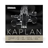 violin 3/4 chile Tensión media D\'Addario K420L-3 Kaplan Golden Spiral 4/4 Scale Medium Tension Solo Loop End Single E String for Violin