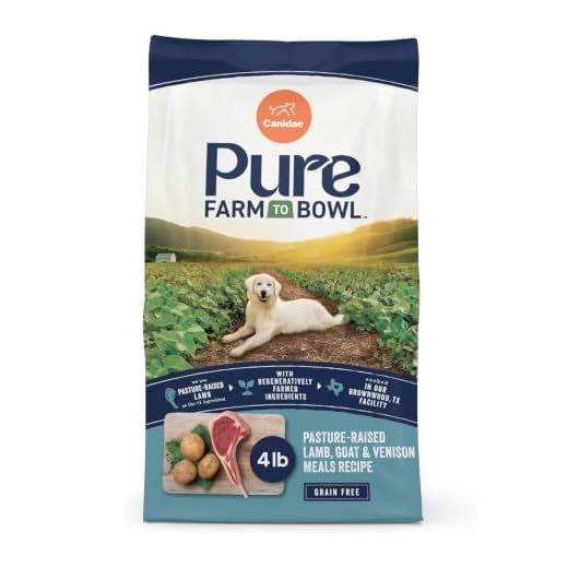 Canidae Pure Farm to Bowl Pasture-Raised Lamb with Goat & Venison Meals, Adult, Grain-Free Dry Dog Food, 4lb