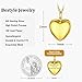 Bestyle High Polish Silver Gold Heart Locket Necklaces for Women, Minimalist 18K Gold Plated Heart Locket Pendant Charm that Hold Pictures Cute Love Heart Necklace Statment Jewelry for Wife
