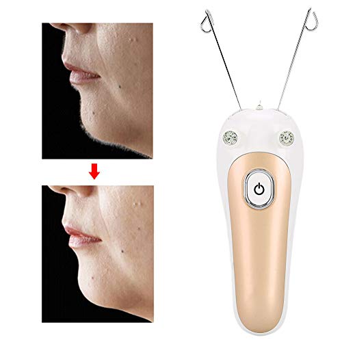 Elektrisch Körper Gesichtsbehaarung Haarentferner Ziehen Physical Threader Haarentferner Verwendung Threading Epilator Elektrischer Gesichtshaarentferner Lady Epilator Facial (Golden) - Image 4