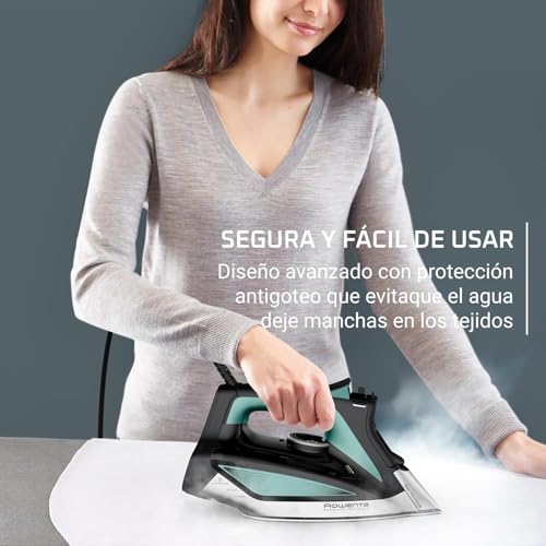 Rowenta Everlast Anticalc, Plancha de vapor, potente distribución de vapor, colector de cal, punta de alta precisión, segura y sencilla, alta potencia, DW7321F0 - imagen 7