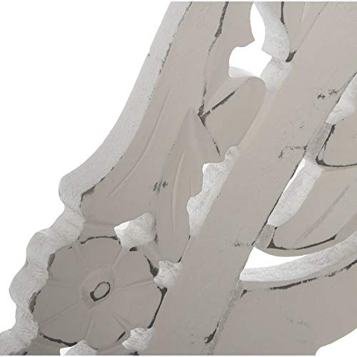 DRW Retablo rund, aus Holz, MDF, Weiß, 120 x 1,7 cm