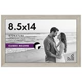 Americanflat 8.5x14 Picture Frame with Shatter-Resistant Glass - Signature Collection - Gallery-Style Frames Made of Engineered Wood - Photo Frame for Wall Display - Driftwood