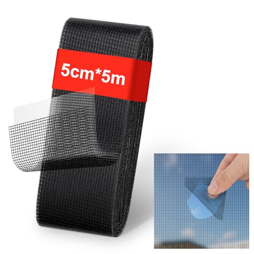 Miniatura 7 de Flintronic 50mm 5m Cinta Reparadora De Mosquiteras, Cinta Mosquitera Adhesiva Negra, Cinta Reparadora De Mosquiteras Adhesiva, Juego De Reparación De Mosquiteras, Para Ventanas Y Mosquiteras Negro