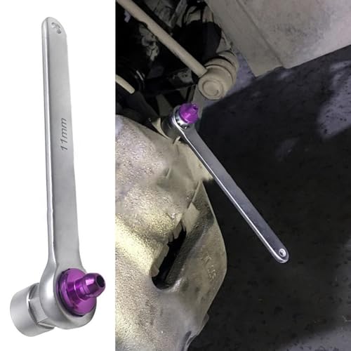 Manueller 11 mm Bremsenentlüftungsschlüssel Werkzeug für Auto, leichten LKW und Motorrad Bremssattel oder Radzylinder, Ölabfluss und Entlüftung, 12-Punkt-Design für präzise Passform