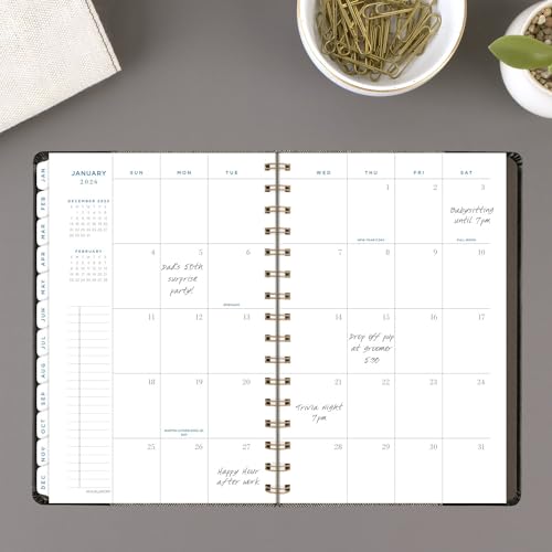 AT-A-GLANCE 2025 Planner, Weekly & Monthly, 5-1/2\" x 8-1/2\", Small, Signature, Black (YP2000525)