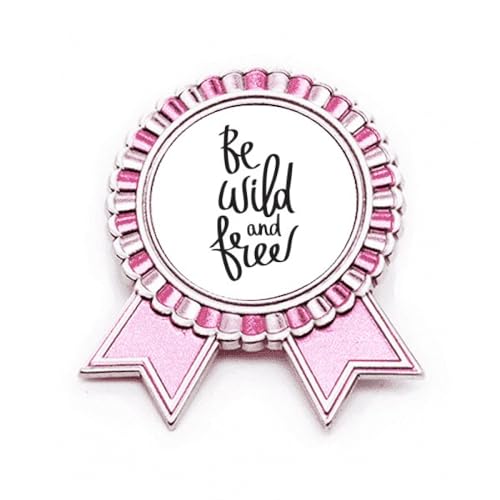 Broche art déco rose Be and Free en métal taille M pour veste