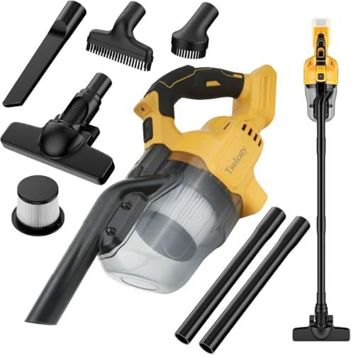 �ղ���‌I�����ٲ� Cordless Vacuum for Dewalt 20V Battery,Handheld Vacuum Cleaner Stick Vacuum Shop Vac for Home Car Hardwood Floor Carpet with Washable HEPA Filter (No Battery)