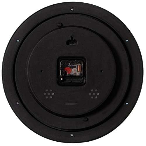 Decorative Classic Brown Round Wall Clock for Living Room, Kitchen, Dining Room, Plastic by Clockswise - Image 6