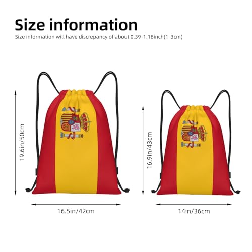 Spanish flag print Drawstring Bag Sack Gym Bag Ditty Bag for Gym Traveling, Hiking, Yoga, Shopping for Adult4