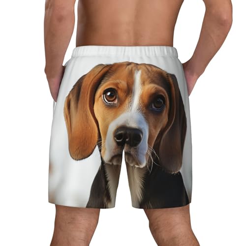 Men's Swim Trunks Quick Dry Board Shorts Drawstring Beach Short Cute Beagle Dog Bathing Suit for Men3