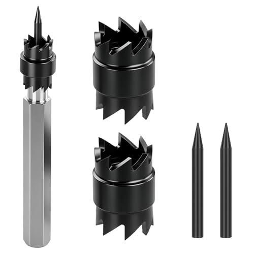 2 Pcs Spot Weld Cutter Double Sided Drill Set 3/8 5/16 HSS Spot Weld Cutter Remover Drill Bits Hex Shank Hole Cutters for Hole Cutting Power Drilling Spots Welding Auto Body Work