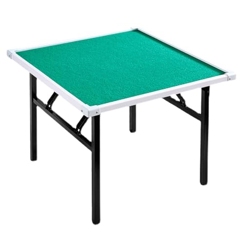 Mesa G plegable de 31.4 pulgadas, mesa de póquer portátil con parte superior de alfombra suave, diseño plegable para la noche G familiar, patas de metal resistentes