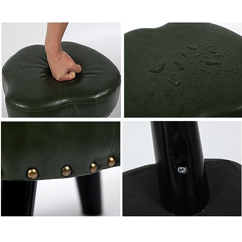 Table basse basse et repose-pieds de salon en cuir - 7