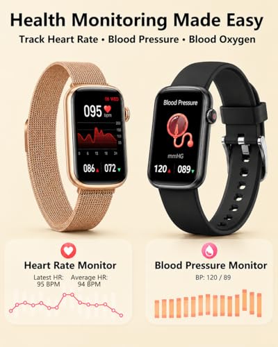 Image of MorePro Health Fitness Tracker, 24 /7 Heart Rate Monitor with Blood Pressure, Blood Oxygen, Sleep Tracking, IP68 Waterproof Activity Trackers with Step Counter, Compatible with iOS Android