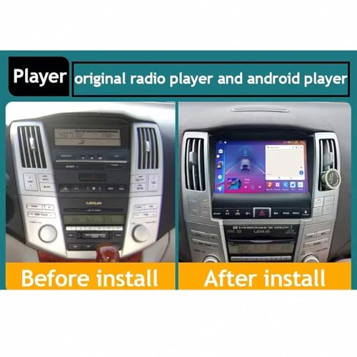 Radio de coche para Lexus RX300 con CarPlay y Android Auto inalámbrico 2
