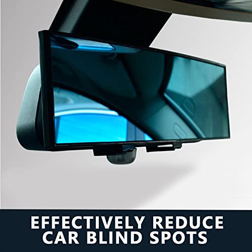 Image of 12'' Rear View Mirror, Blu-Ray Car Mirror, Anti-Glare Easy To Install