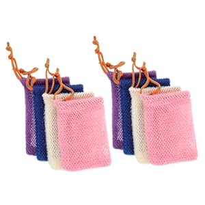 FRCOLOR 16 Pcs Soap Bag Foaming Net Straighten Toenails Natural Soaps Dr Sasquatch Rack Sack Refill Bags Sisal Soap Loofahs Bath Scrubber for Body Drawstring Nylon Storage Bags