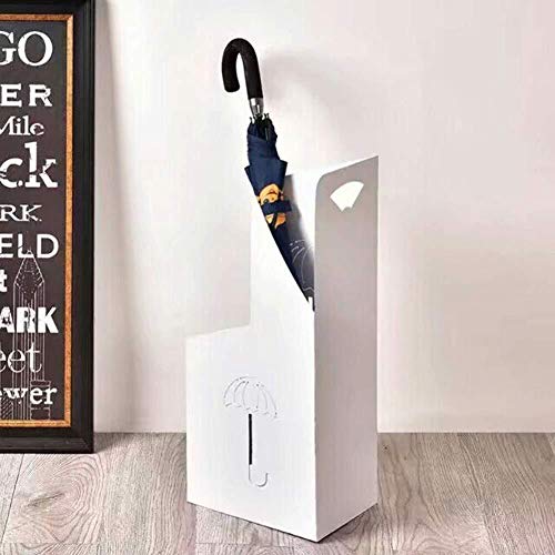 Porte-parapluies géométrique blanc : bac et support de marche - 6