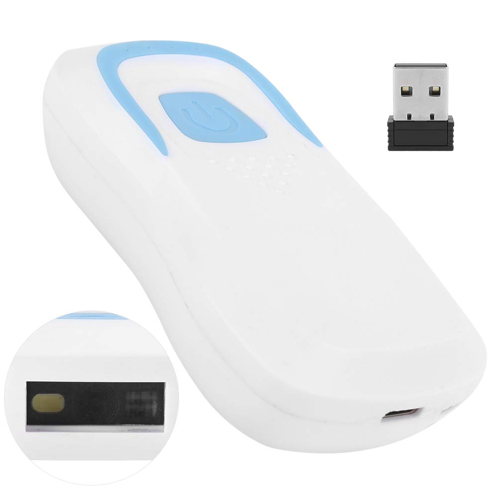 Gonetre Scanner sans Fil 2,4 G QR Code et Lecteur avec Batterie 1000 MAh