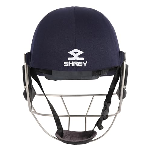 Image of Shrey Master Class Air Stainless Steel Unisex Helmet (Navy Blue, Small) Cricket Helmet