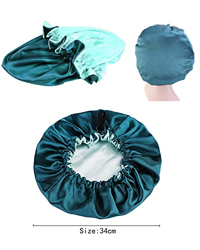 MUFEKUM Large Adjustable Double Sided Satin Bonnet, Silk Bonnet for Women Girls & Men's Hair Care - Image 3