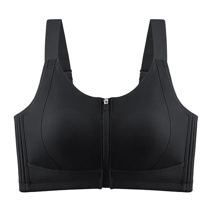 jalodari Women’s Front Zip Sports Bra | Padded, Full Coverage, Medium Support | Seamless Slim Fit Activewear Bra for Walking, Yoga-picture-25