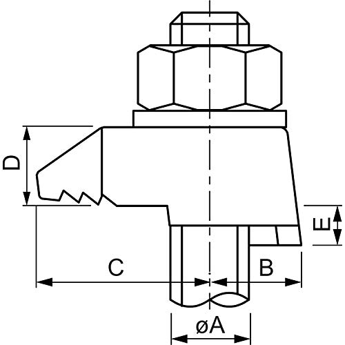 Pince de fixation en acier galvanisé BB3G12 pour assemblage rigide