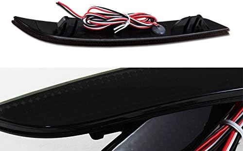 EPARTS Smoke LED Rear Bumper Reflector Light Bumper Tail Brake Stop Lamps Pair Fit For 2012-2014 BMW 3-Series 328i 320i 335i