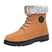 Winter Boots for Women Fashion Waterproof Snow Boot for Women Faux Fur Cozy Warm Insulated Winter Booties Lace Up Mid Calf Outdoor Shoes for Walking Hiking