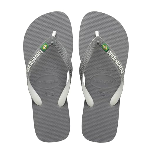 Havaianas Brasil Mix, Infradito Unisex Adulto, Multicolore (Steel Grey/White/White), 39/40 EU