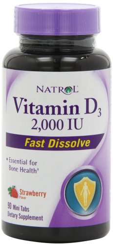 Natrol Vitamin D3 2000 Iu Mini Tabs, Strawberry, 90-Count (Pack Of 2) #TOP17