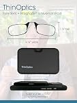 ThinOptics Readers with Pod Case - Armless On-Nose Reading Glasses - Slim Case Attaches to Phone - MagSafe Compatible