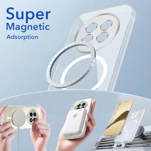 Image of Jkobi Lifetime Anti-Yellow MagSafe Compatible Clear Back Cover Case for Realme 14 Pro Lite (Sleek Hard Crystal | Shockproof and Camera Protection)