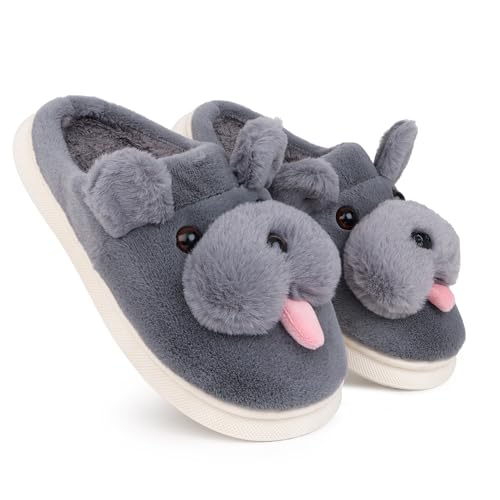 Image of Irsoe Comfortable Indoor /Outdoor Soft Bottom Fur Slippers