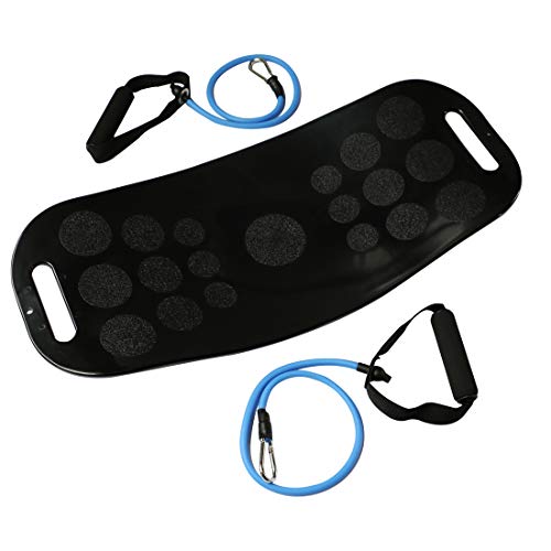 ONTOP Twisting Fitness Balance Board - Simply fit Board, Fitness Trainer Abdominal Muscles and Legs Balance Fitness Yoga Board - Durable Non-Slip Exercise Equipment (Black)