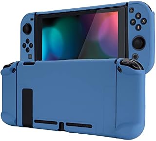 eXtremeRate PlayVital Etui Ochronny na Konsolę do Switch,NS Switch Joycon Odpinany Twardy Futerał Ochronny do Switch,Możliwość Dokowania Obudowa do Switch-Gradientowy Fioletowy Niebieski