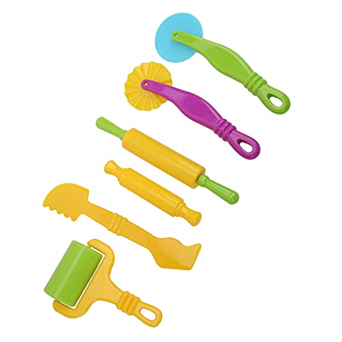 RIZGHWOY Juego de Herramientas de Arcilla para Arte Infantil, Kit de Herramientas de Modelado de Masa DIY de Colores Brillantes para Niños Pequeños para Aprendizaje Temprano en el Aula, Plástico ABS
