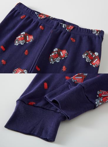 Image of Little bety Cotton 4 Piece Pajamas Boys Long Sleeve Sets Toddler Boys Pjs Kids Sleepwear Sets