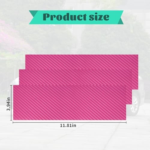Image of Compatible with Carbon Fiber Vinyl Wrap 11.8 inch x 4 inch Chevy Bowtie Emblem Wrap Kit with Spatula and Cutter 3 Pcs Universal Logo Overlay Pink